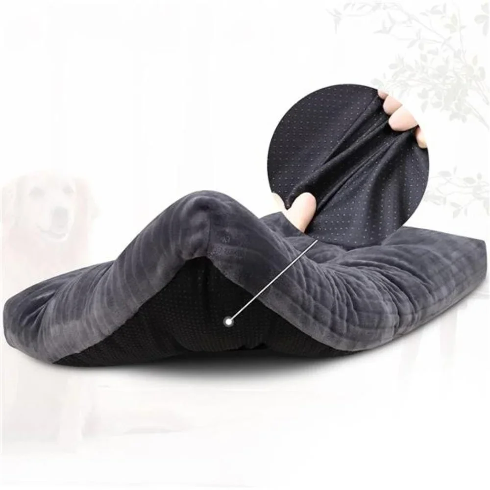 Dog Crate Bed Washable Dog Beds for Large Dogs Deluxe Thick Flannel Fluffy Comfy
